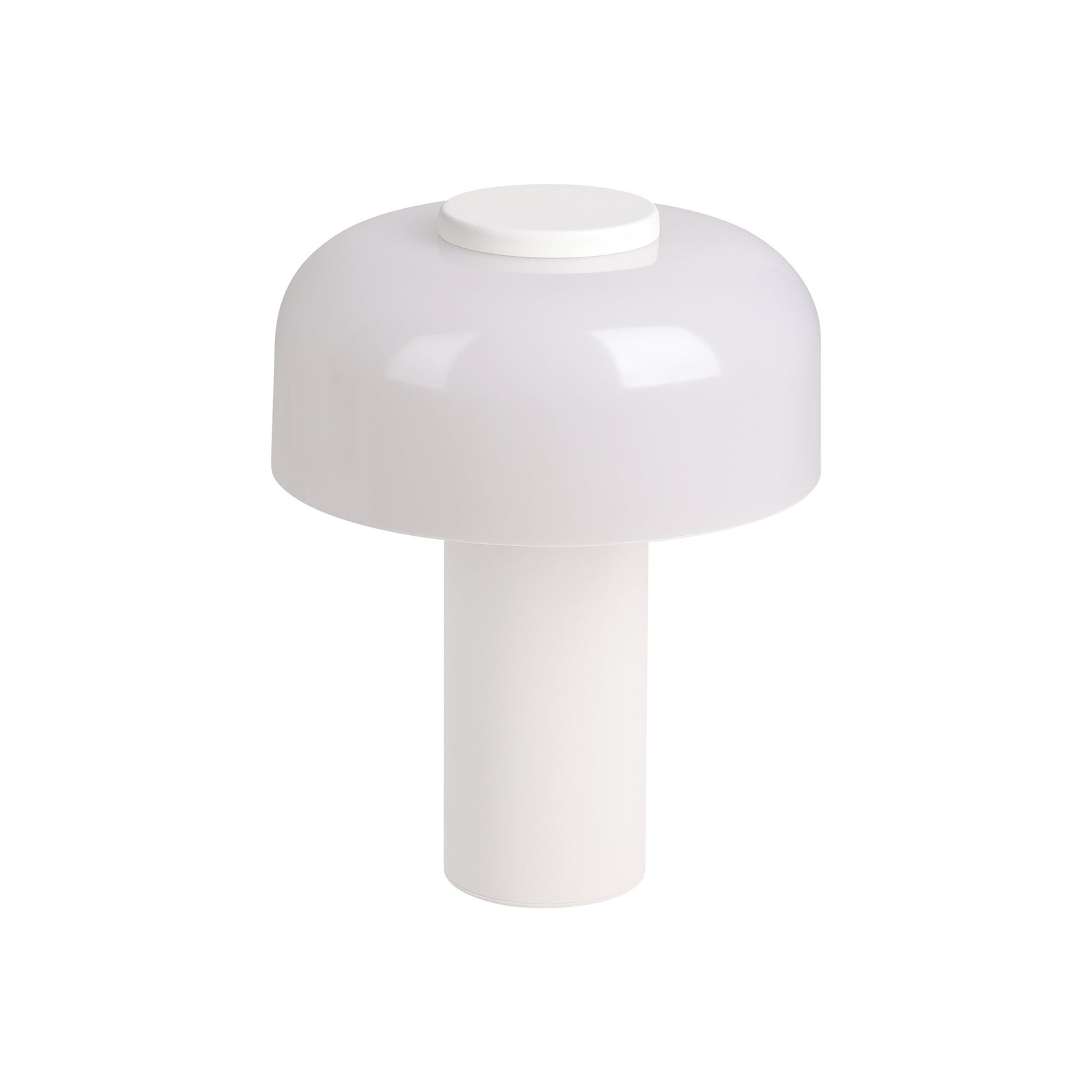 LED oppladbar bordlampe Ponente hvit nærbilde av lampehode