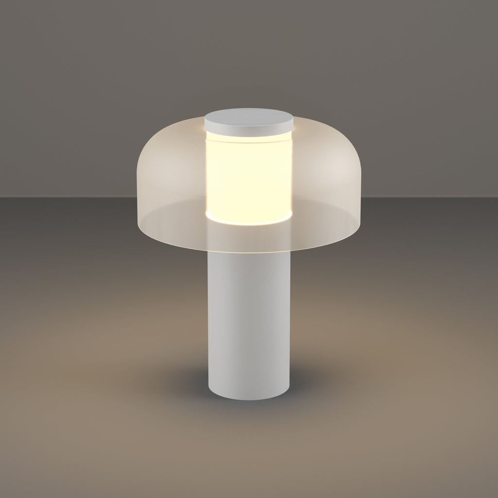 LED oppladbar bordlampe Ponente hvit lys i universal hvit