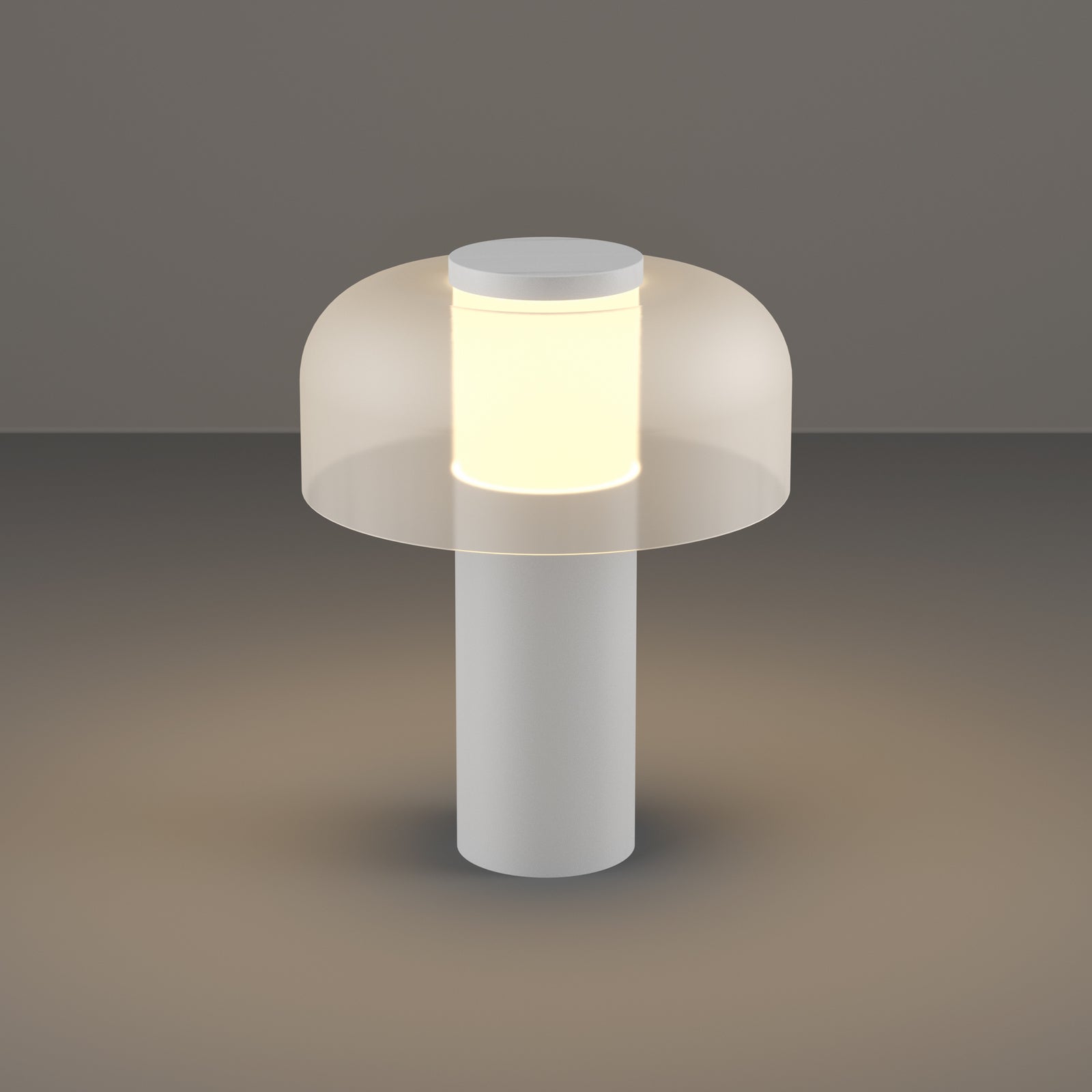 LED oppladbar bordlampe Ponente hvit lys i universal hvit