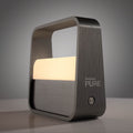 LED oppladbar bordlampe PURE Go grå aluminium dimbar forfra