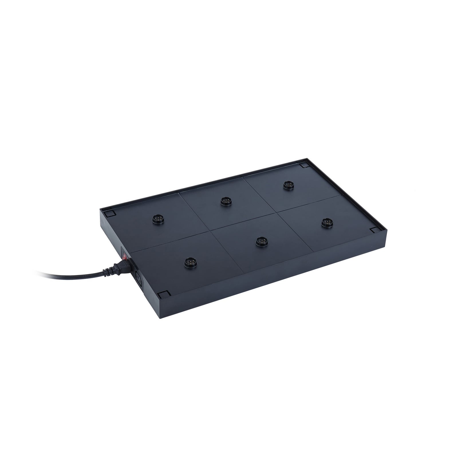 LED oppladbar bordlampe Quill 6-pakning krom/beige/svart IP54 nærbilde
