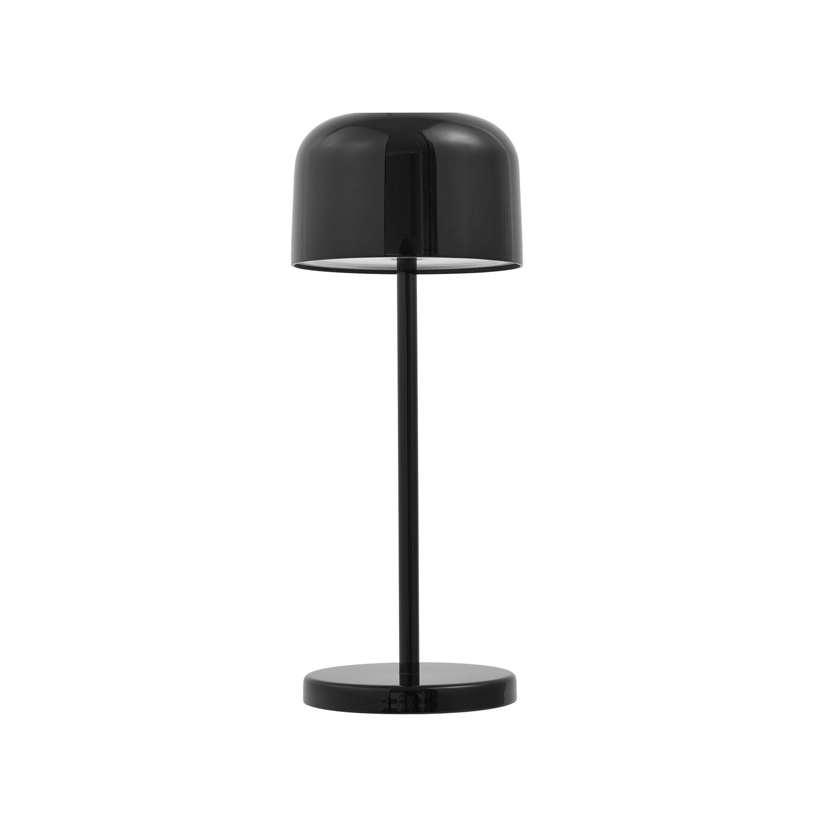 LED oppladbar bordlampe Quill 6-pakning med ladestasjon svart montert utendørs