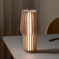 LED oppladbar bordlampe RADIANT beige dimbar IP44 forfra