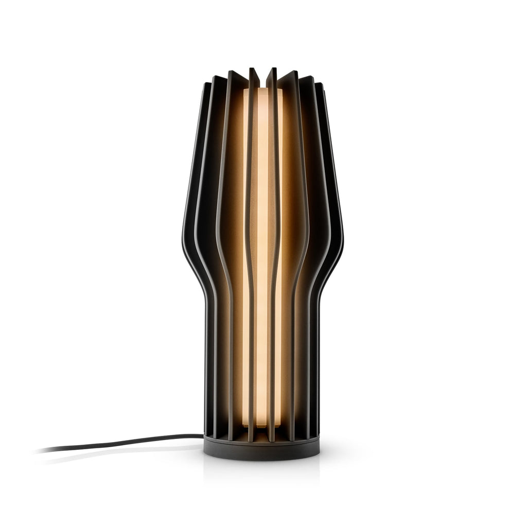 LED oppladbar bordlampe Radiant dimbar svart IP44 detalj av bryter