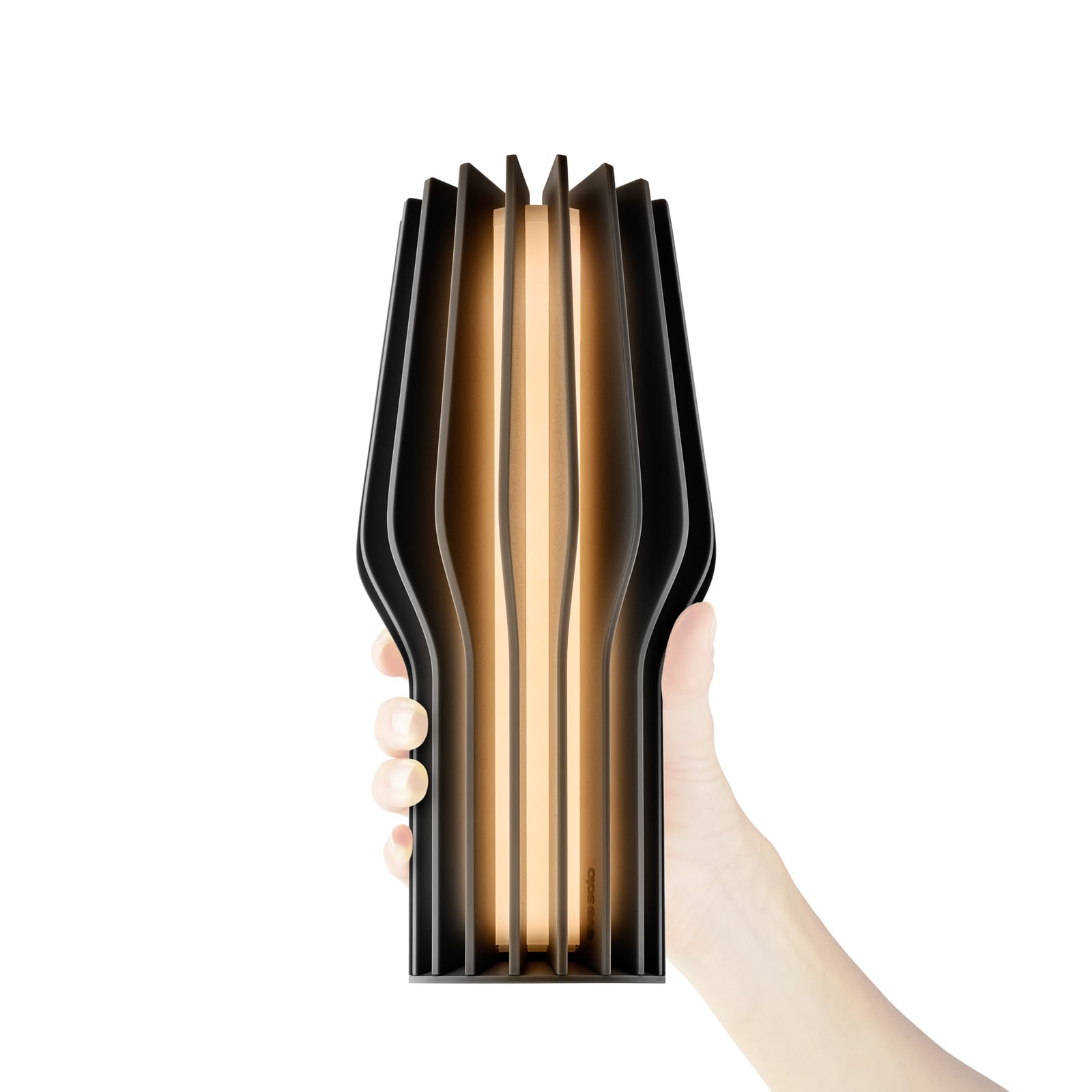 LED oppladbar bordlampe Radiant dimbar svart IP44 med ladestasjon