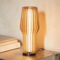 LED oppladbar bordlampe RADIANT eik dimbar Ø9,5 cm forfra