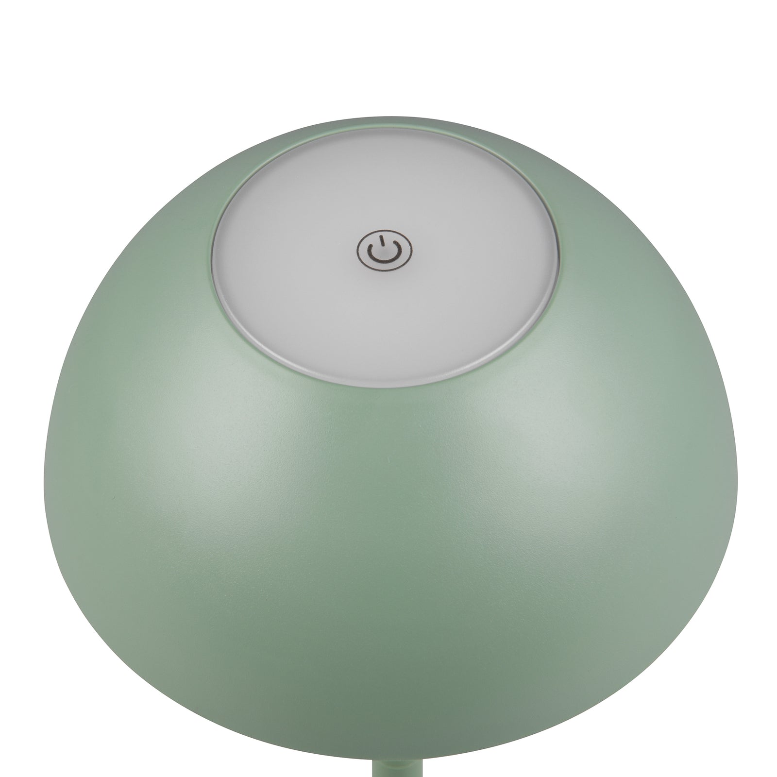 LED oppladbar bordlampe Ricardo grønn plast 30 cm dimbar IP54 nærbilde av lampehode