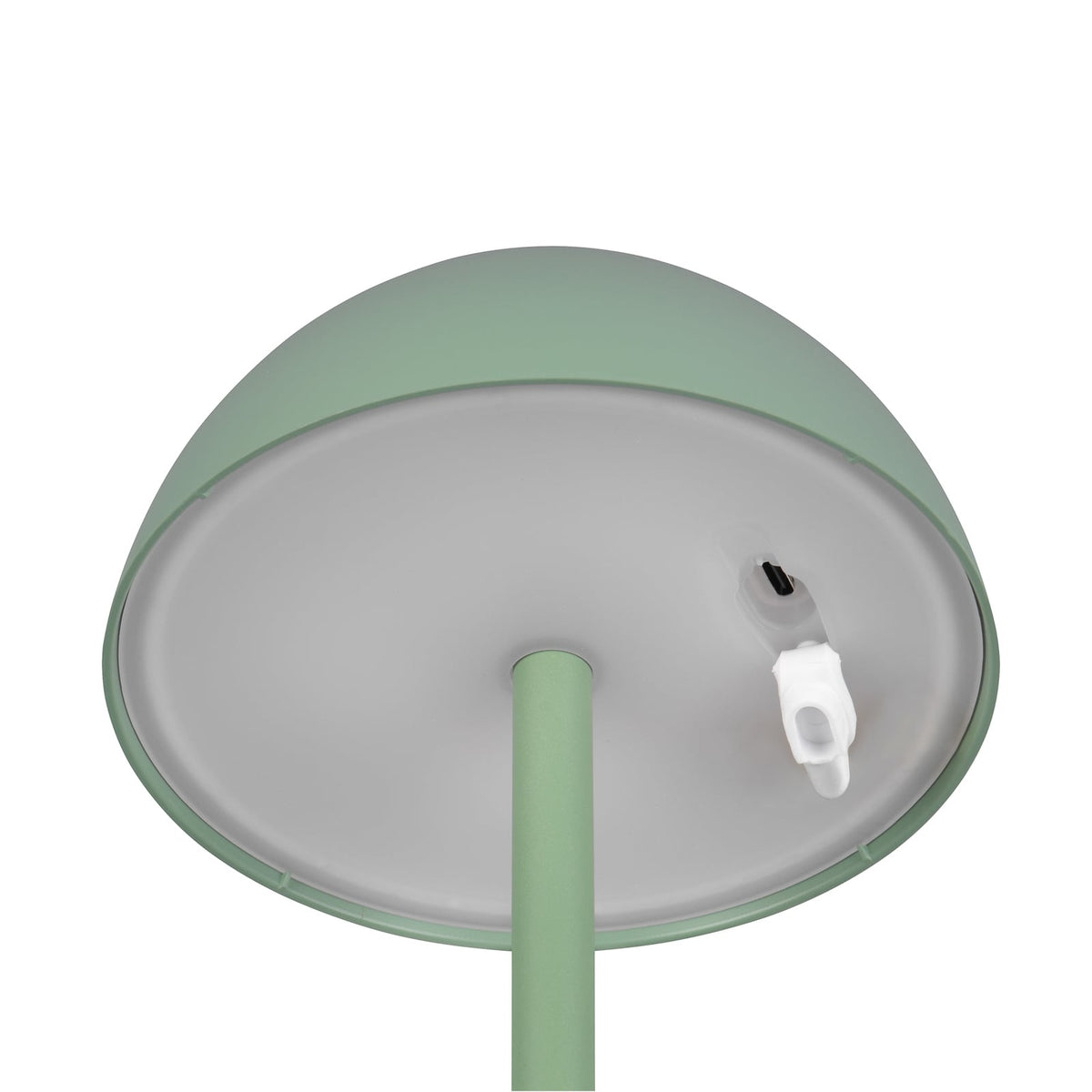 LED oppladbar bordlampe Ricardo grønn plast 30 cm dimbar IP54 med USB-C ladekabel