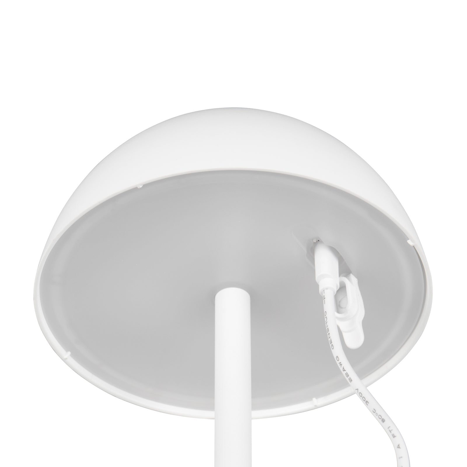 LED oppladbar bordlampe Ricardo hvit IP54 dimbar H30 cm USB-C ladekabel