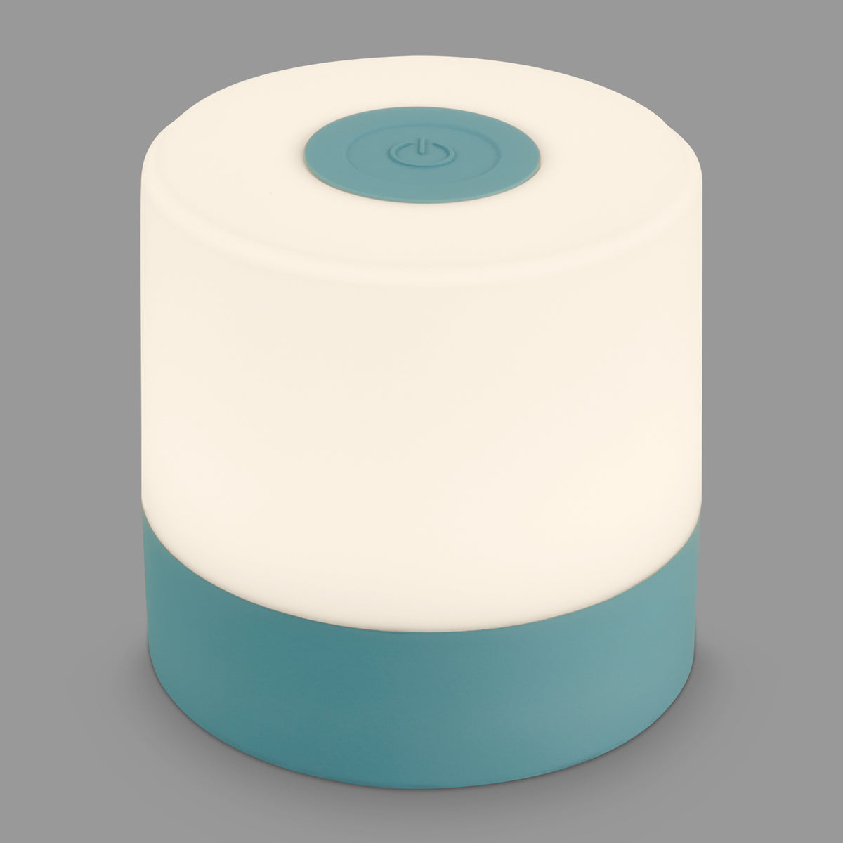 LED oppladbar bordlampe Smal blå dimbar 2700K IP44 detalj av touchdimmer
