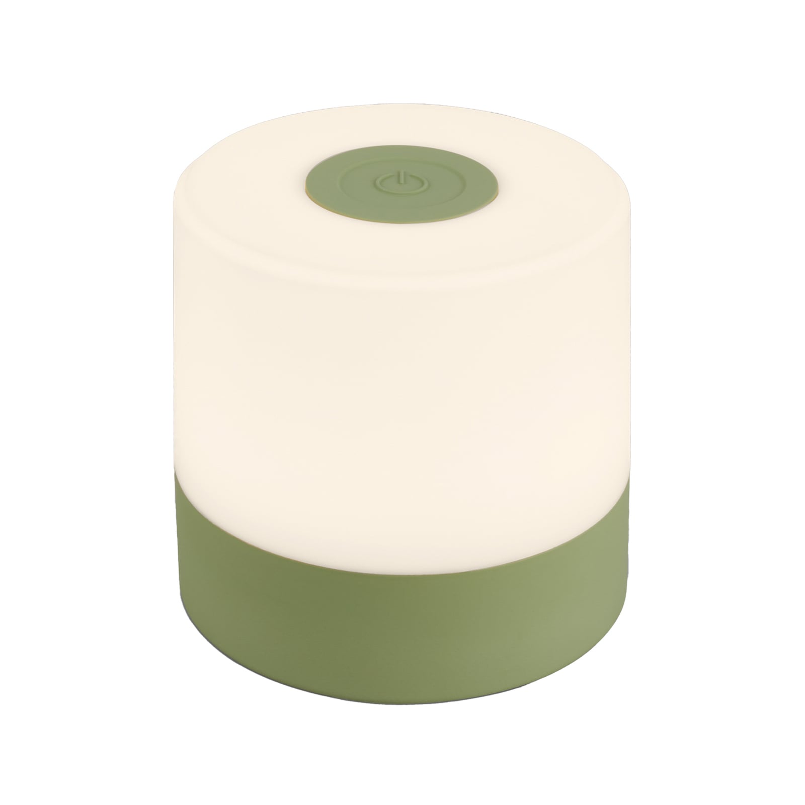 LED oppladbar bordlampe Smal grønn dimbar IP44 Ø7 cm front