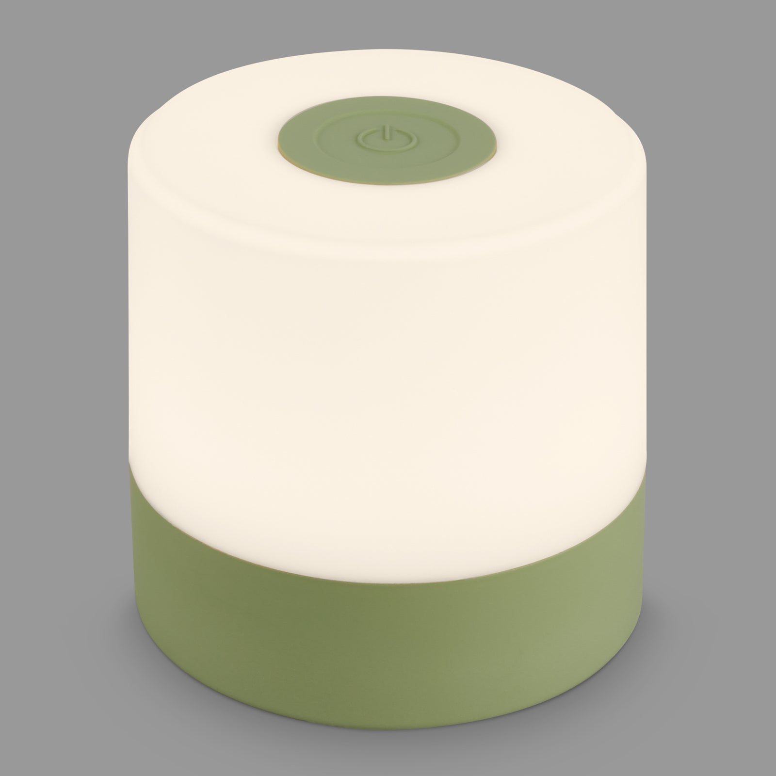 Detalj av touchdimmer på LED oppladbar bordlampe Smal grønn