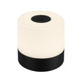 LED oppladbar bordlampe Smal svart Ø7 cm dimbar IP44 2700K forfra