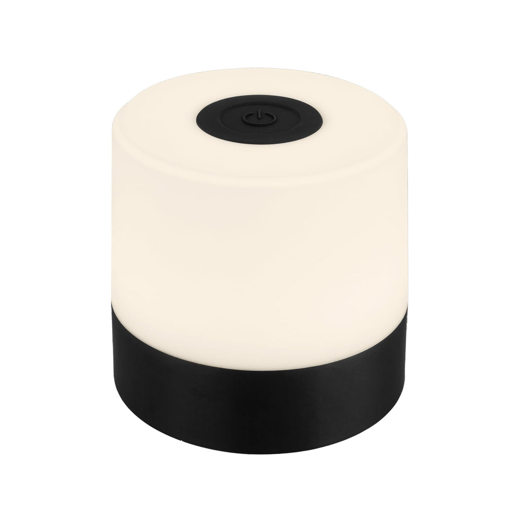 LED oppladbar bordlampe Smal svart Ø7 cm dimbar IP44 2700K forfra