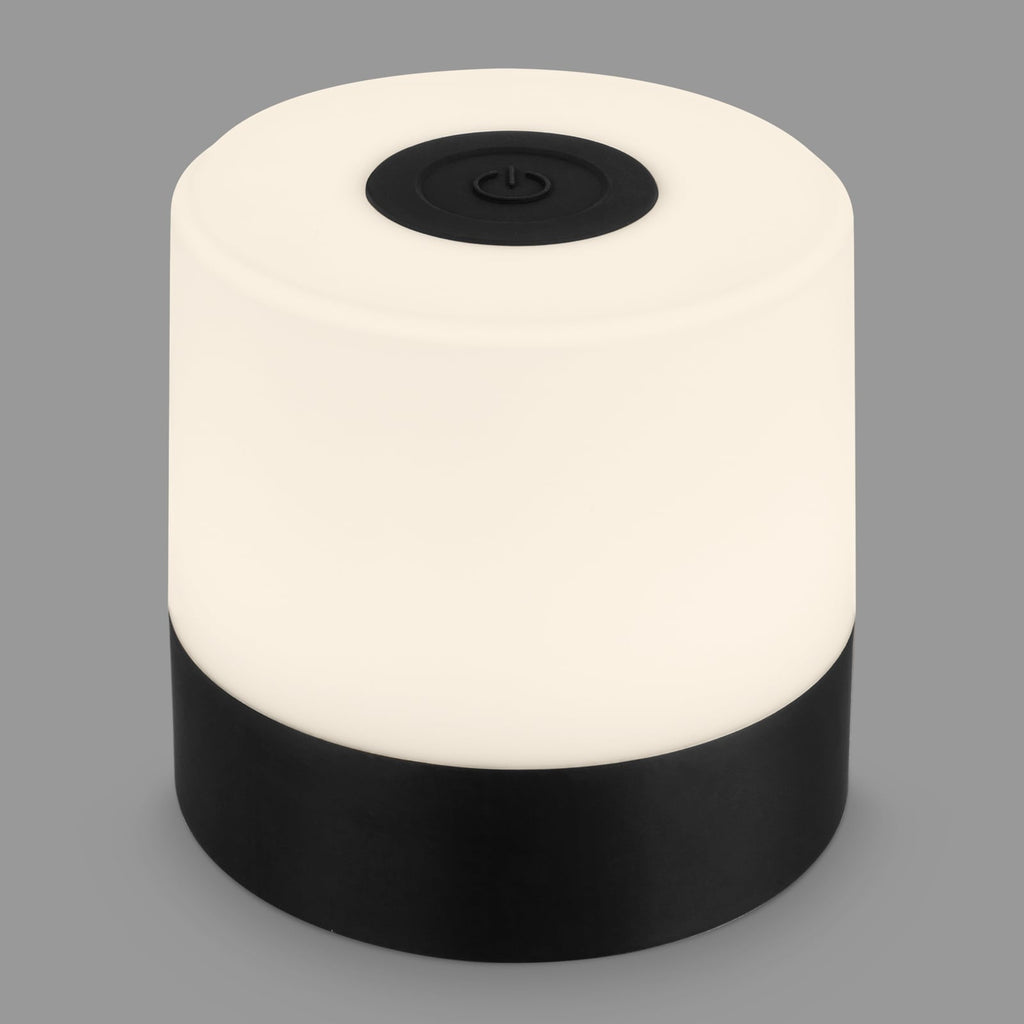 LED oppladbar bordlampe Smal svart Ø7 cm dimbar IP44 2700K detalj