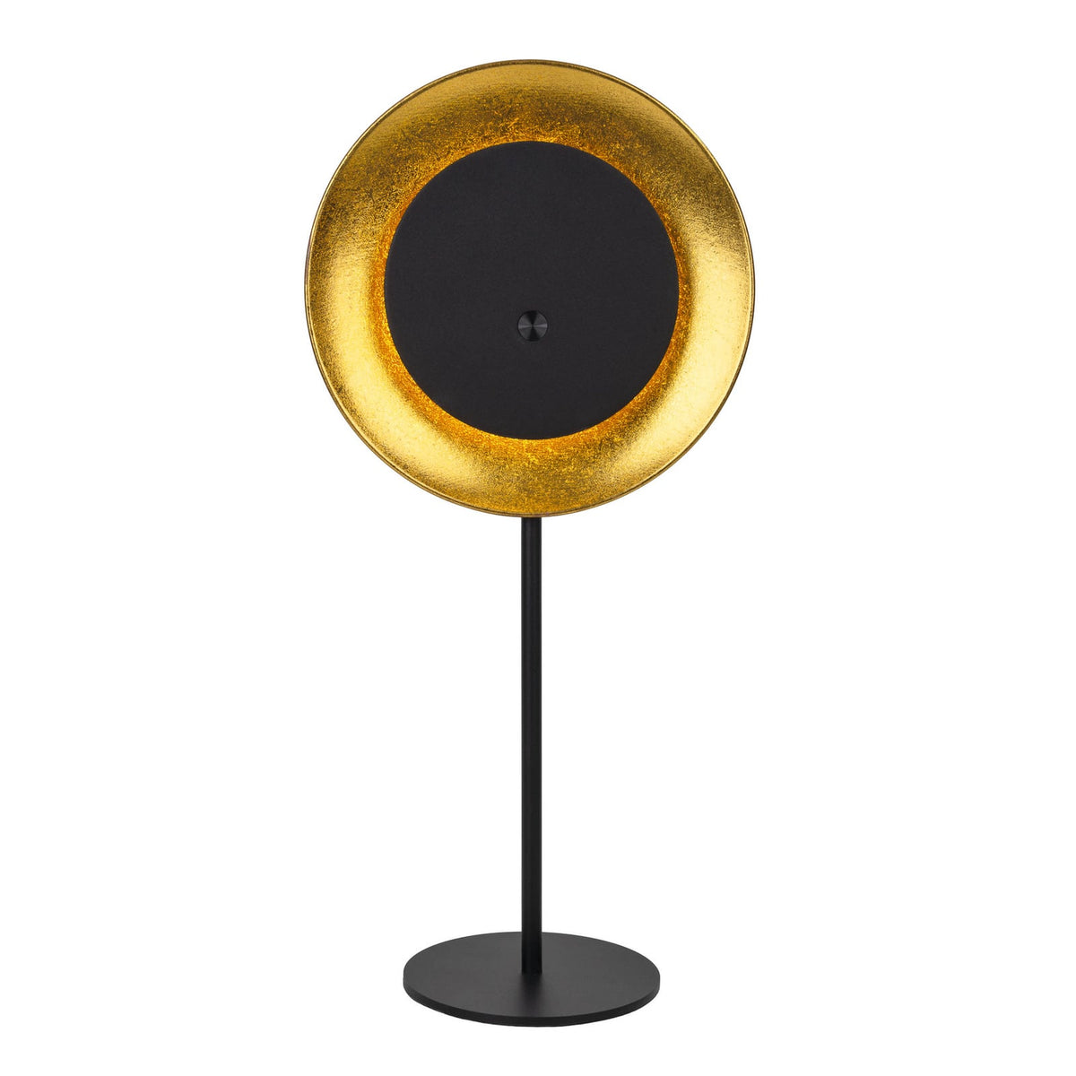 LED oppladbar bordlampe Solan svart/gull dimbar IP54 nærbilde av solarmodul