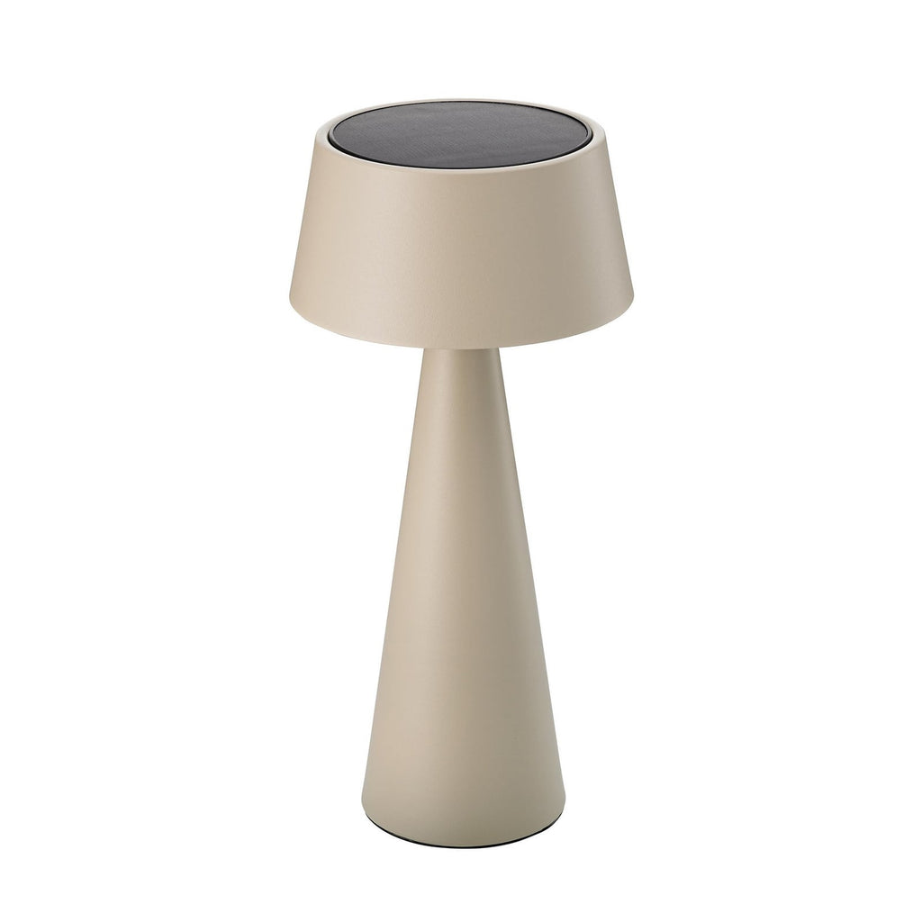 LED oppladbar bordlampe Solino dimbar beige detalj av lampehode