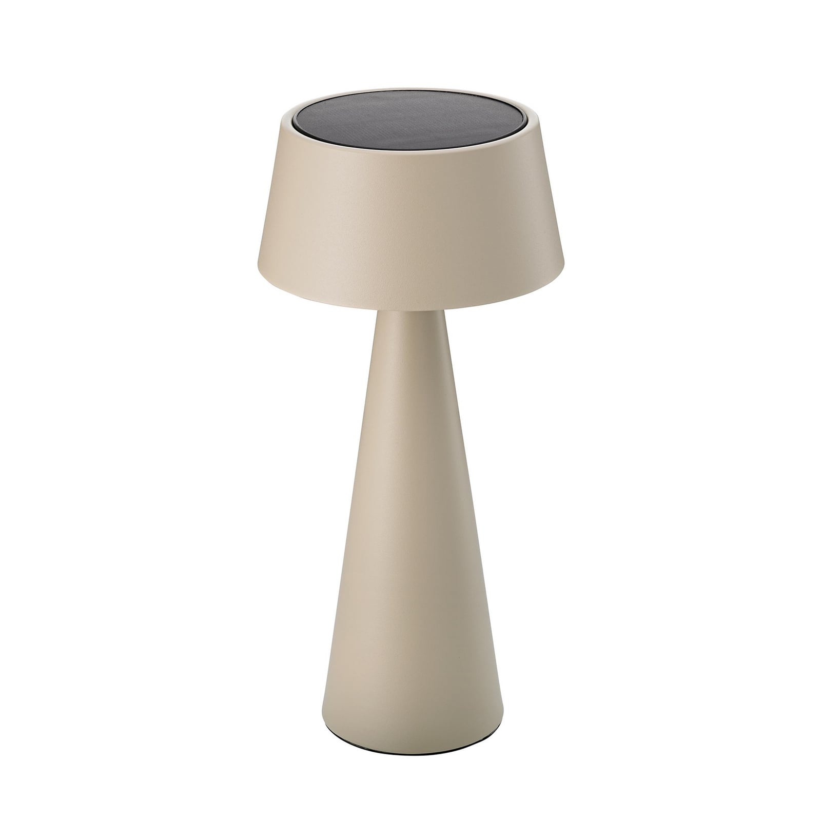 LED oppladbar bordlampe Solino dimbar beige detalj av lampehode