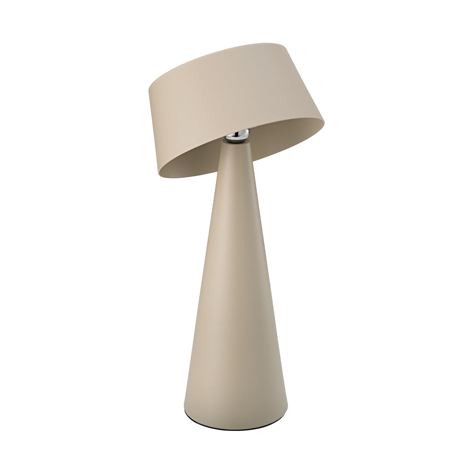 LED oppladbar bordlampe Solino dimbar beige solcellepanel på toppen
