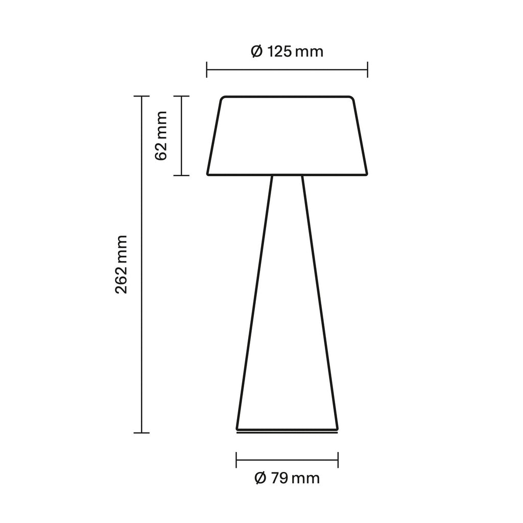 LED oppladbar bordlampe Solino hvit dimbar 26 cm IP44 montert