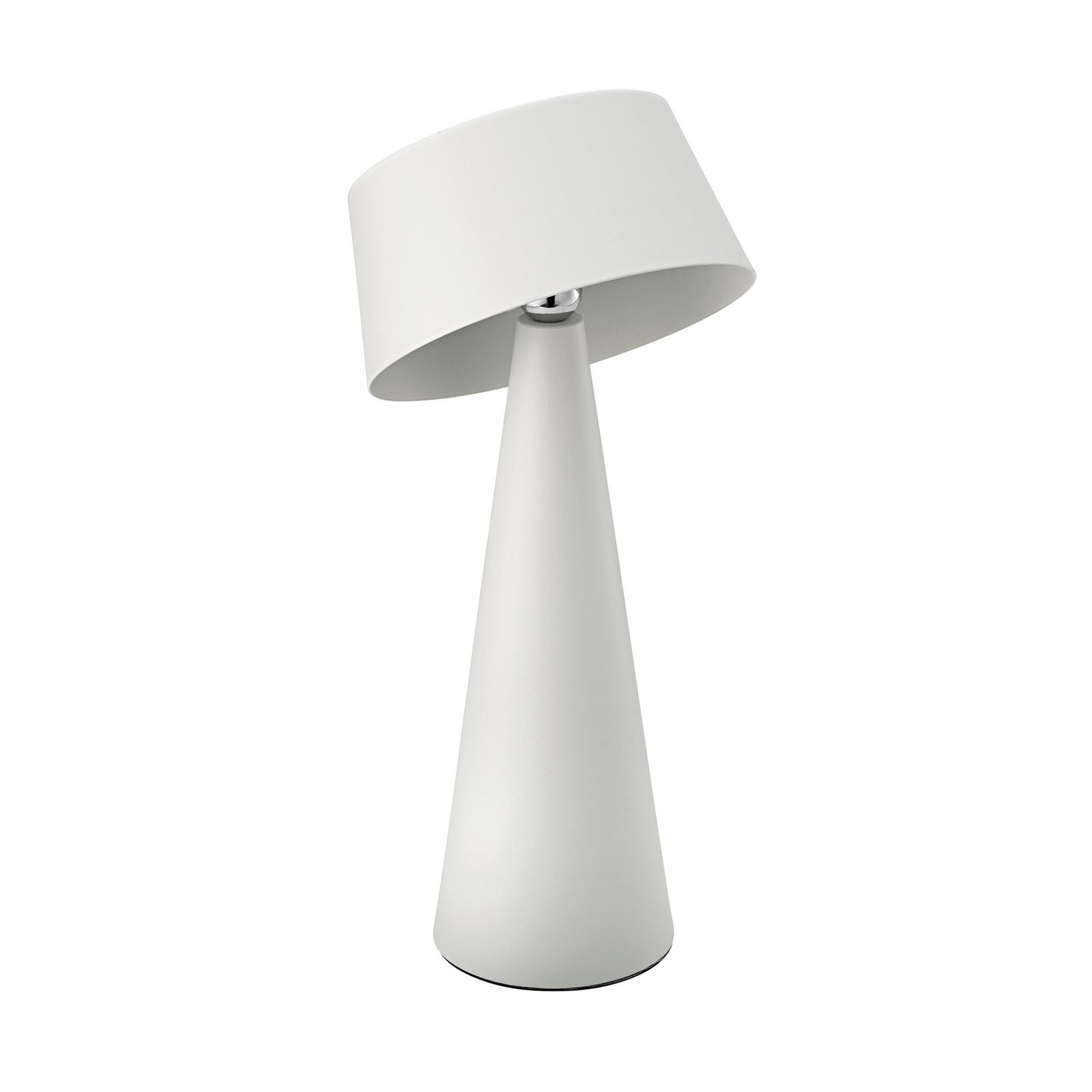 USB-C ladeport på LED oppladbar bordlampe Solino hvit dimbar 26 cm IP44
