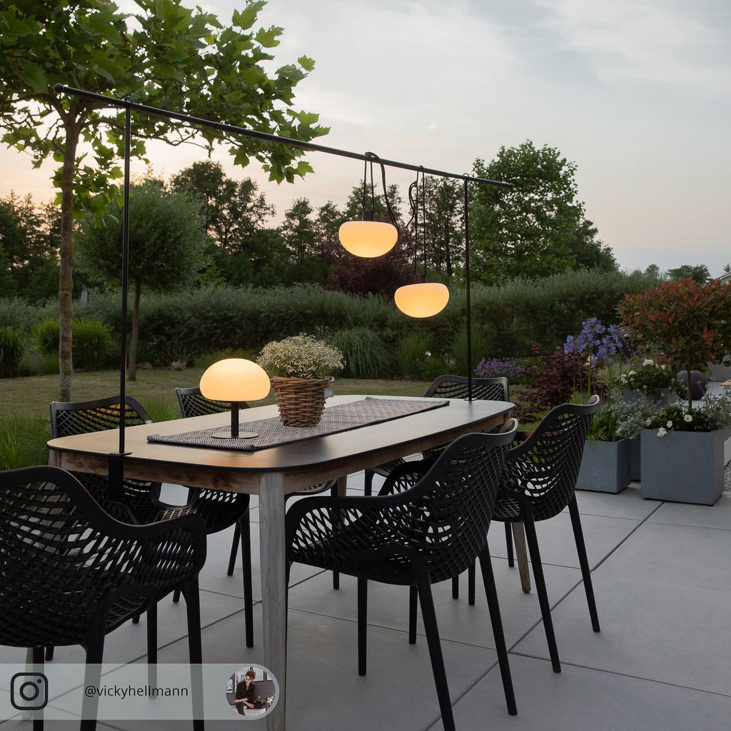 LED oppladbar bordlampe Sponge table Ø20 cm IP65 nærbilde av materiale