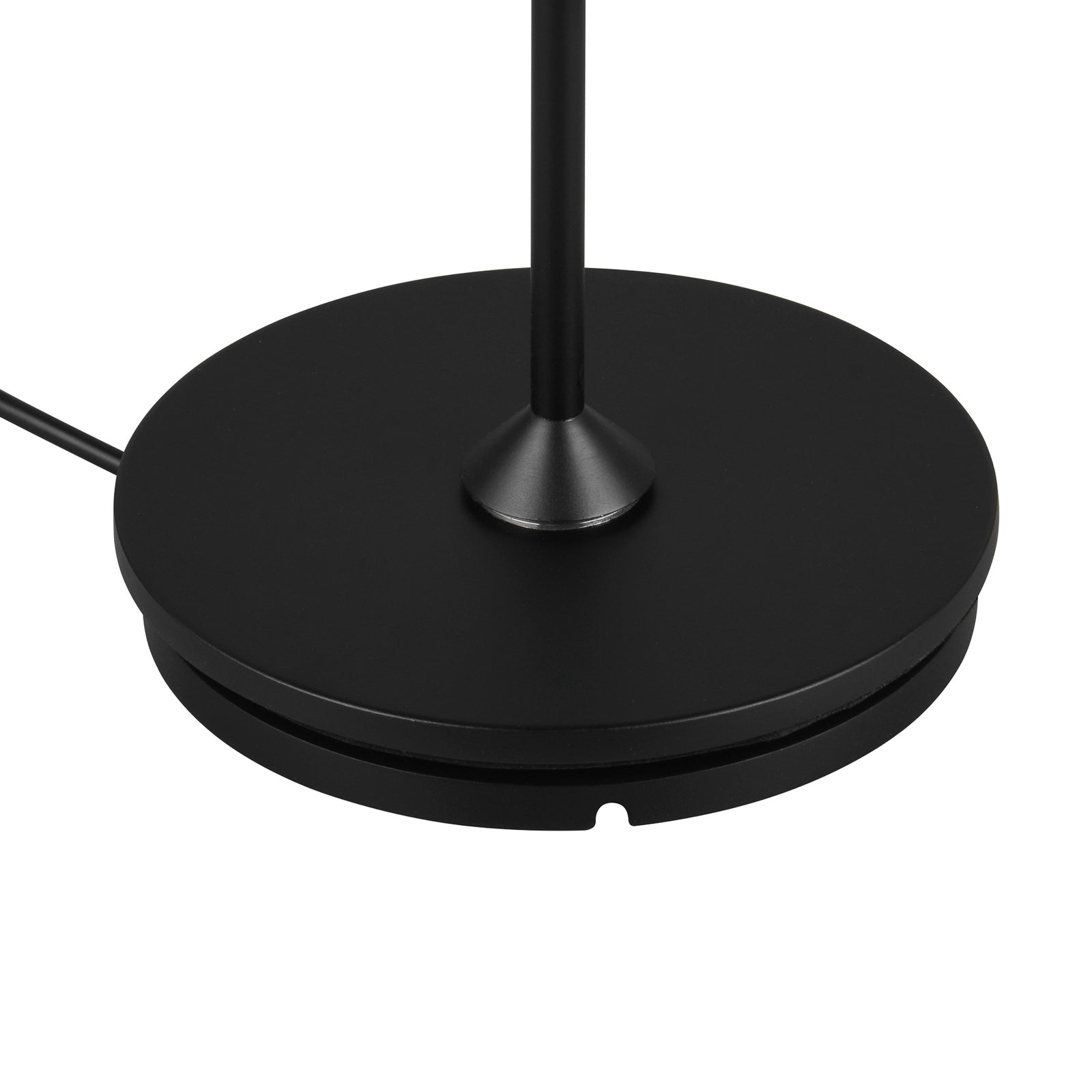 LED oppladbar bordlampe Suarez svart metall IP44 dimbar montert på bord
