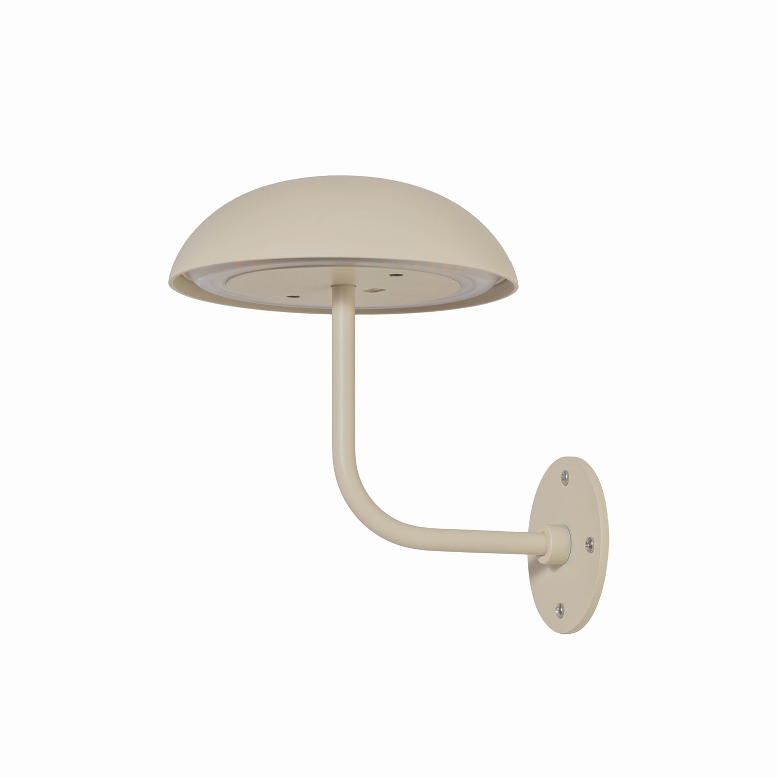 LED oppladbar bordlampe Thenra dimbar beige IP65 nærbilde av lampefot