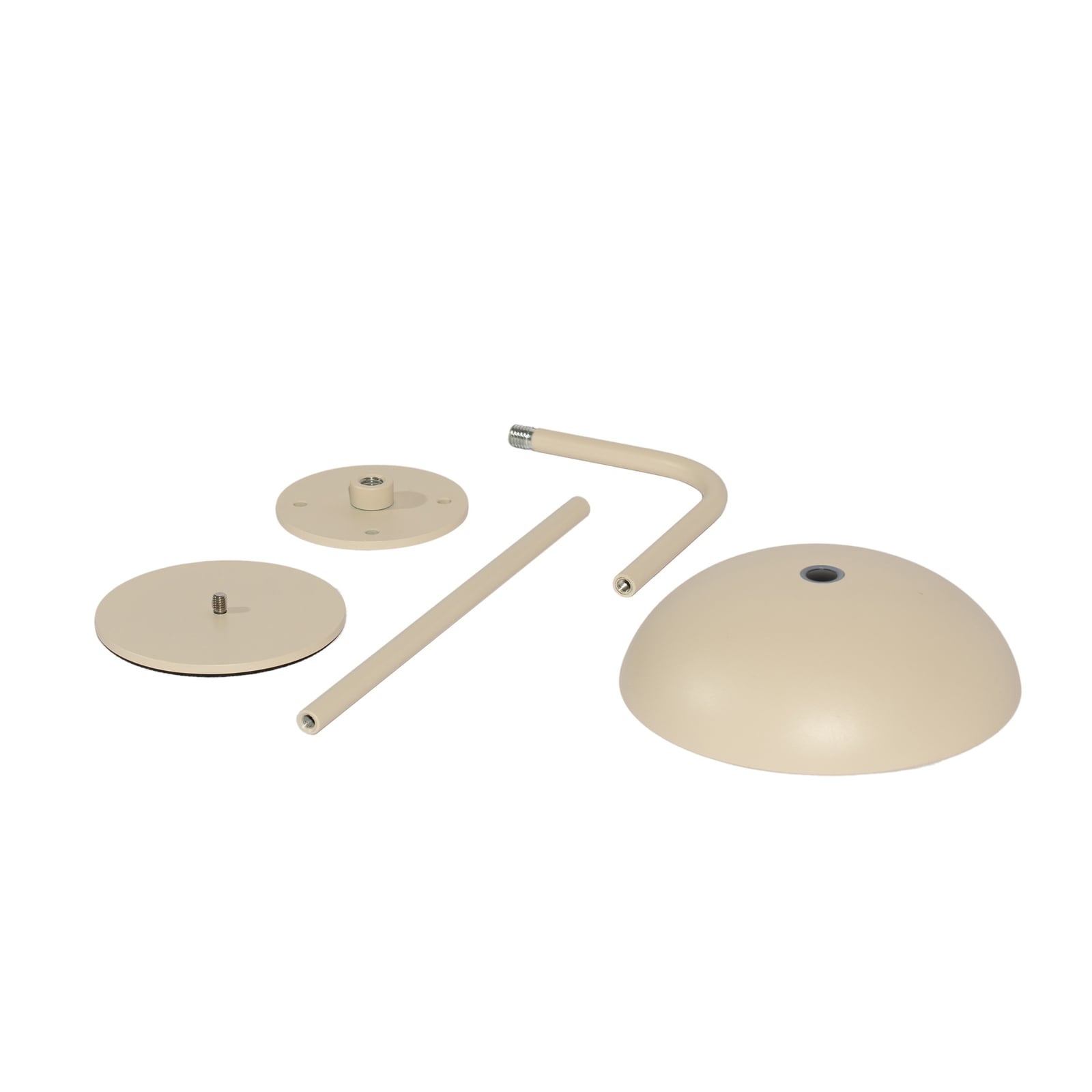 LED oppladbar bordlampe Thenra dimbar beige IP65 komplett sett