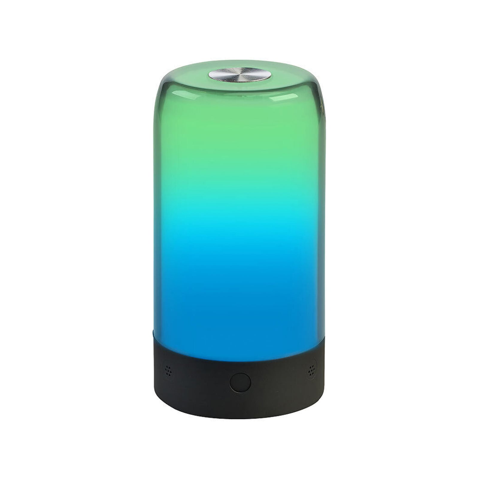 LED oppladbar bordlampe Valtari RGB plast Ø10 cm montert på bord
