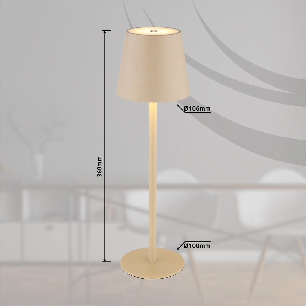 LED oppladbar bordlampe Vannie montert på bord