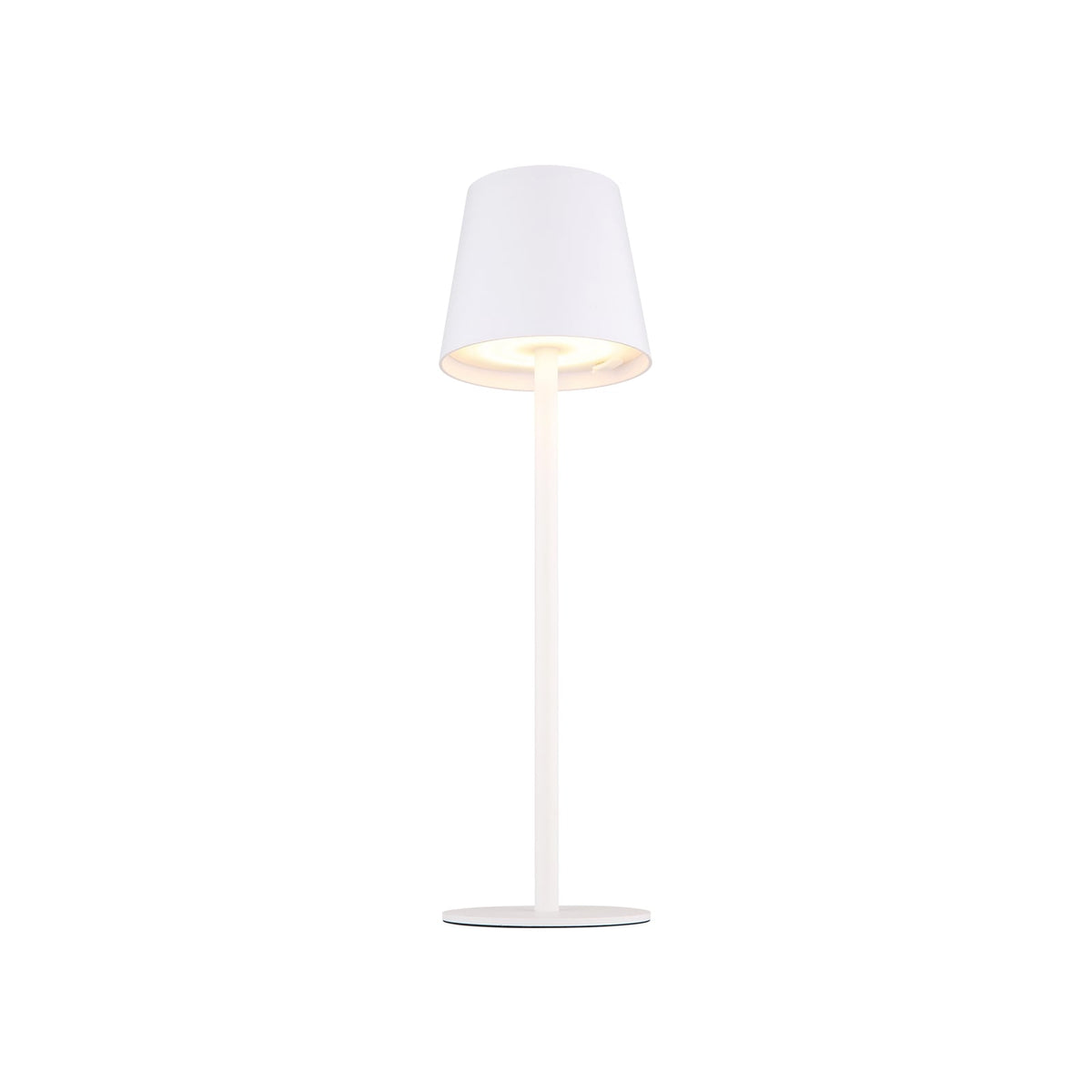 LED oppladbar bordlampe Vannie hvit dimbar H36 cm IP44 detalj av berøringsdimmer