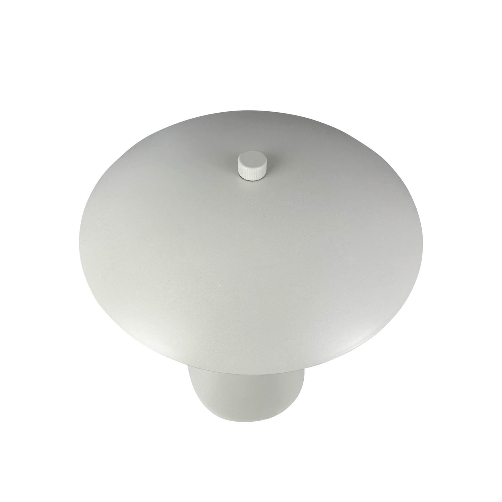 LED oppladbar bordlampe Vienna kremhvit dimbar Ø20 cm detalj av bryter