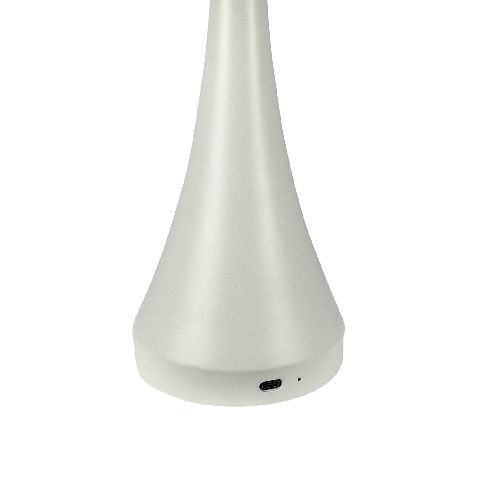 LED oppladbar bordlampe Vienna kremhvit dimbar Ø20 cm dimmer funksjon