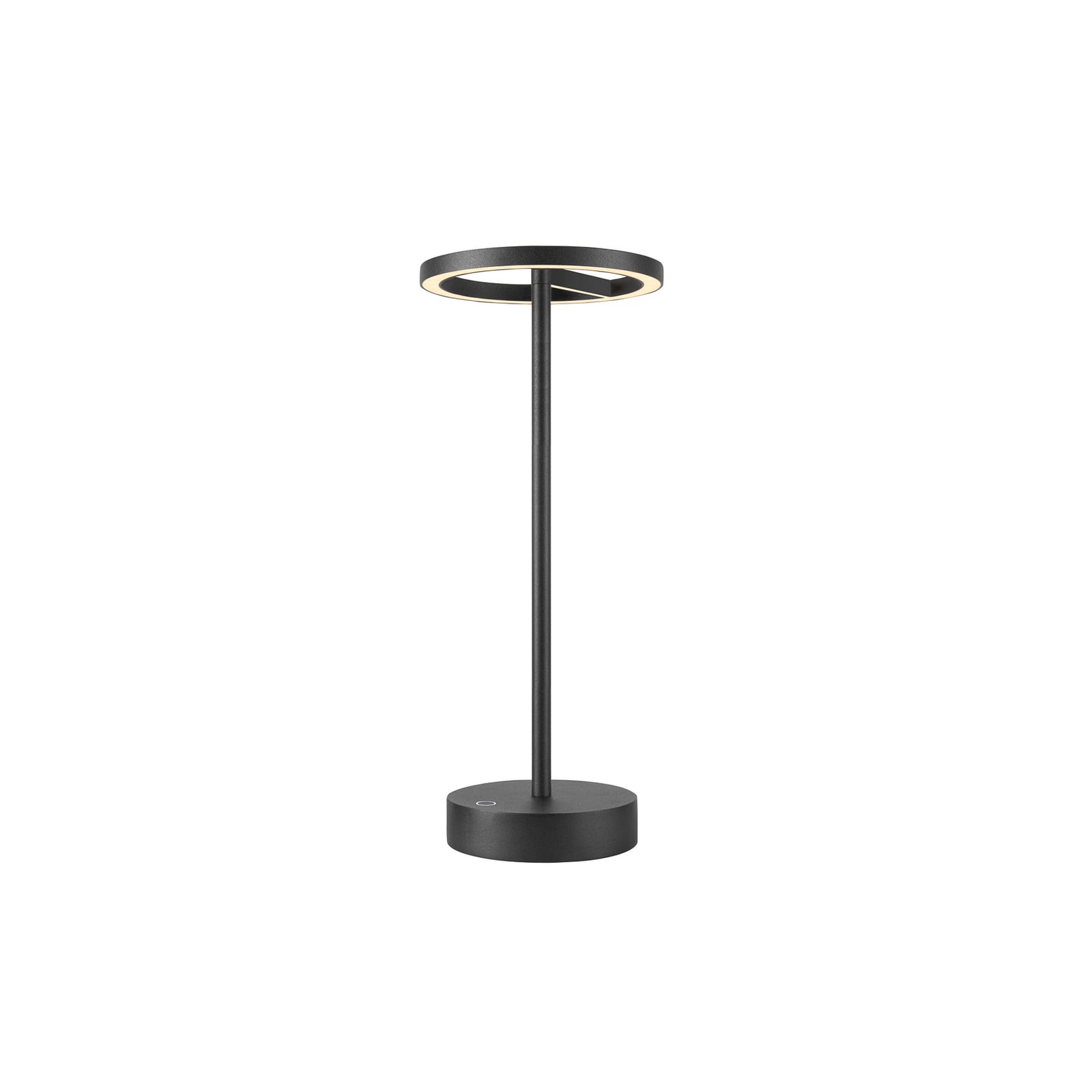 Detaljbilde av LED oppladbar bordlampe Vinolina One svart aluminium