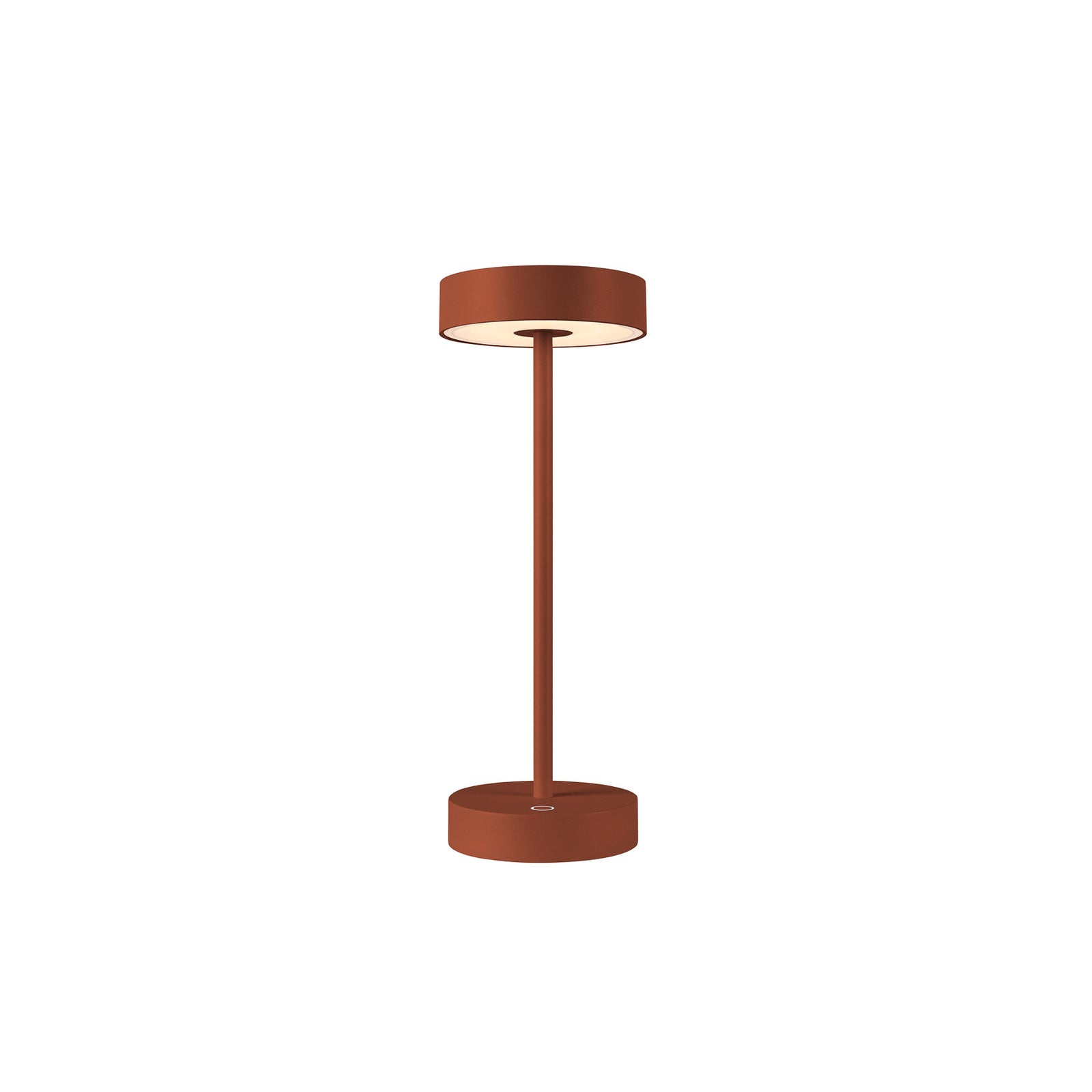 LED oppladbar bordlampe Vinolina rustfarget CCT dimbar bakside