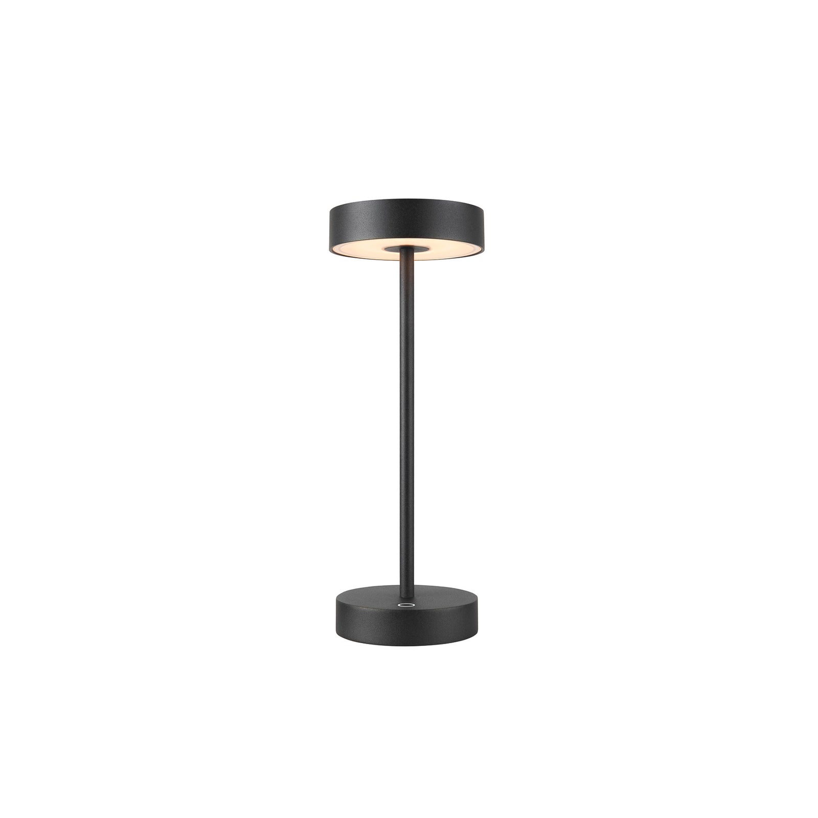 LED oppladbar bordlampe Vinolina svart CCT dimbar bakside