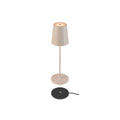 LED oppladbar bordlampe Vinolina Two aluminium CCT IP65 forfra