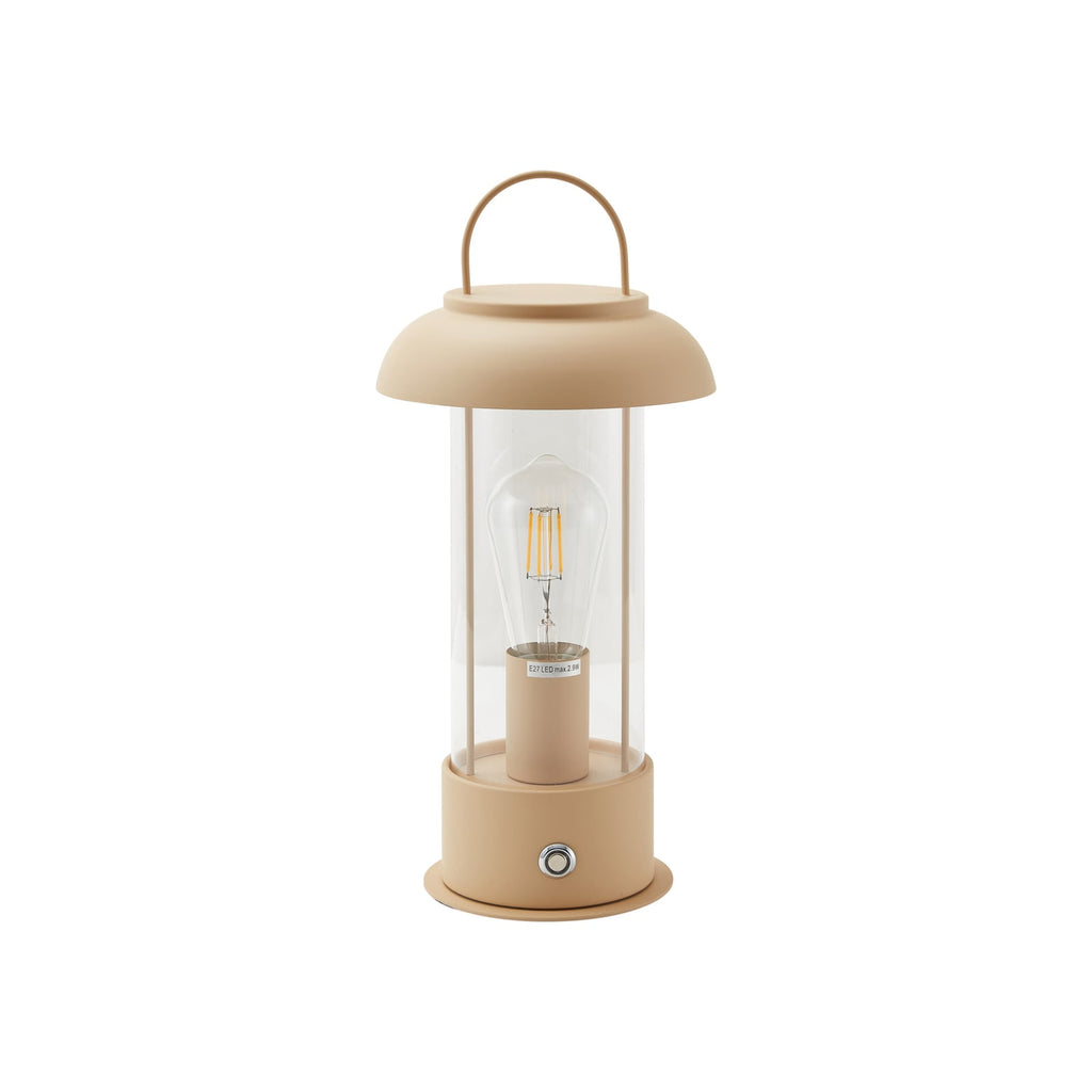 Detaljbilde av LED oppladbar bordlampe Yvette apricot glass IP44 dimbar