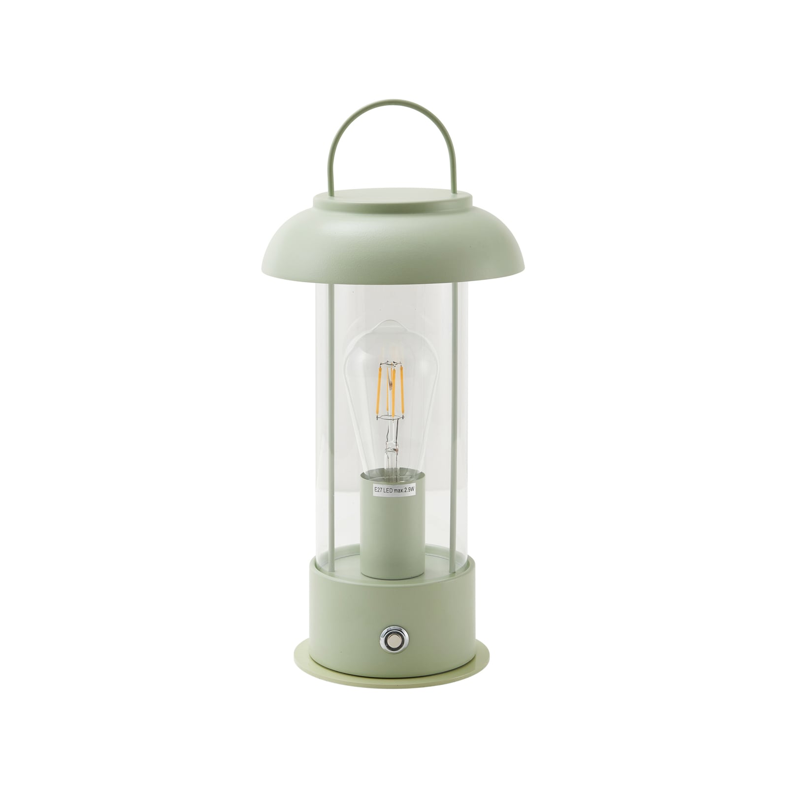 LED oppladbar bordlampe Yvette glass grønn IP44 dimbar montert