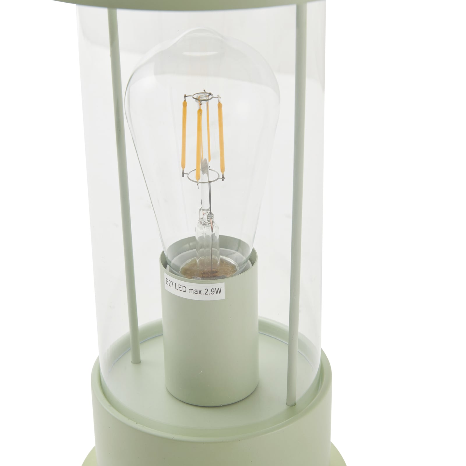 LED oppladbar bordlampe Yvette glass grønn IP44 dimbar side