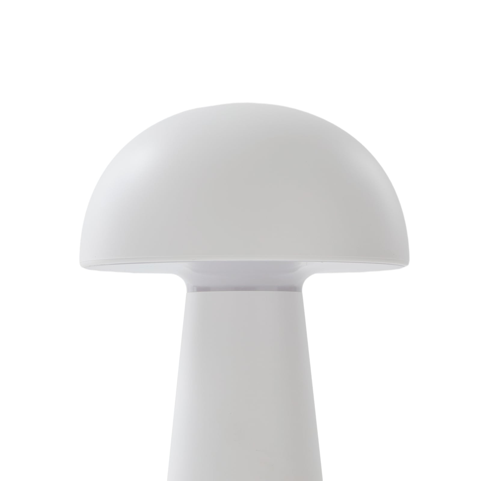 LED oppladbar bordlampe Zyre hvit IP44 berøringsdimmer nærbilde av lyskilde