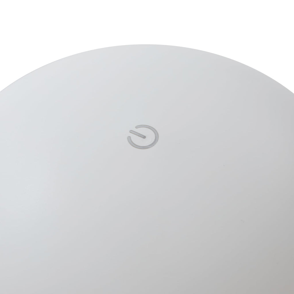 LED oppladbar bordlampe Zyre hvit IP44 berøringsdimmer fra siden