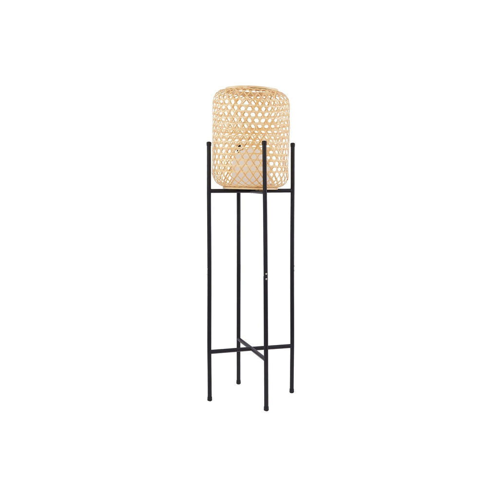 LED oppladbar gulvlampe Adebi dimbar bambus Ø32,5 cm IP44 montert ute