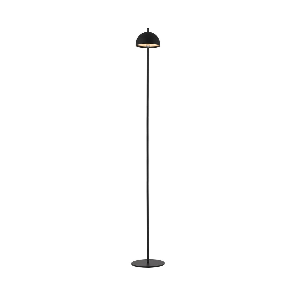 LED oppladbar gulvlampe Bellies dimbar svart IP54 bakside