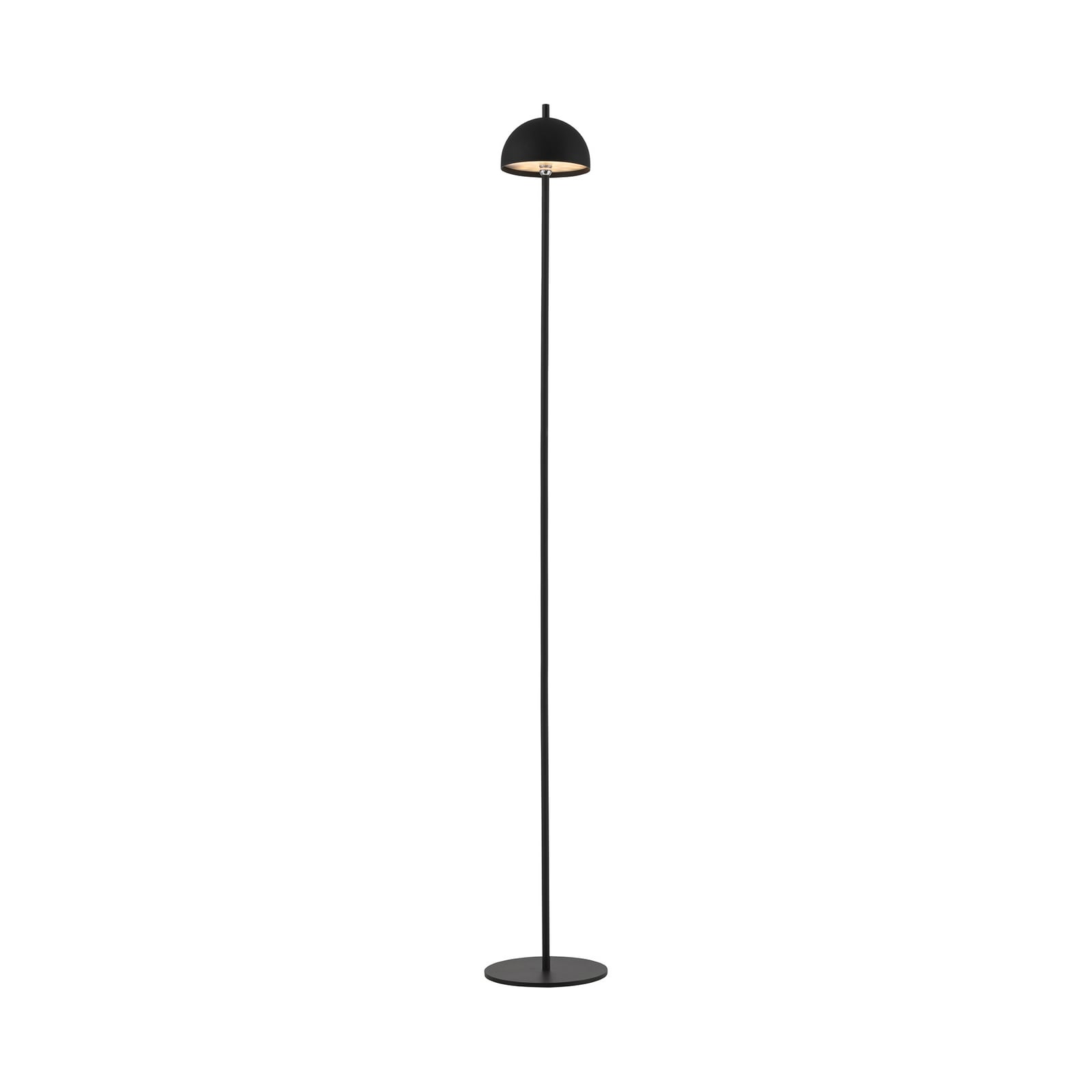 LED oppladbar gulvlampe Bellies dimbar svart IP54 bakside