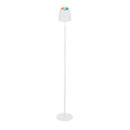 LED oppladbar gulvlampe Coloris hvit dimbar RGB IP44 Briloner sett forfra