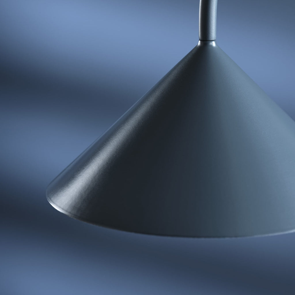 Detalj av LED oppladbar gulvlampe Grasp dimbar petrol 72 cm IP44