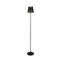 LED oppladbar gulvlampe Kiki høydejusterbar svart IP44 dimbar forfra