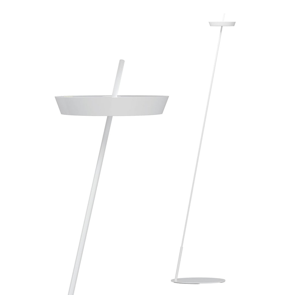USB-C ladeport på LED oppladbar gulvlampe Mahina hvit CCT dimbar 130 cm